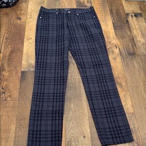 H&M Black and Gray Checkered Skinny Pants